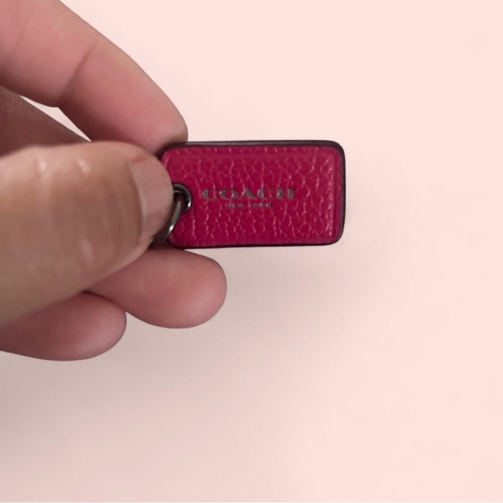 Coach Bag Pink Tag Leather